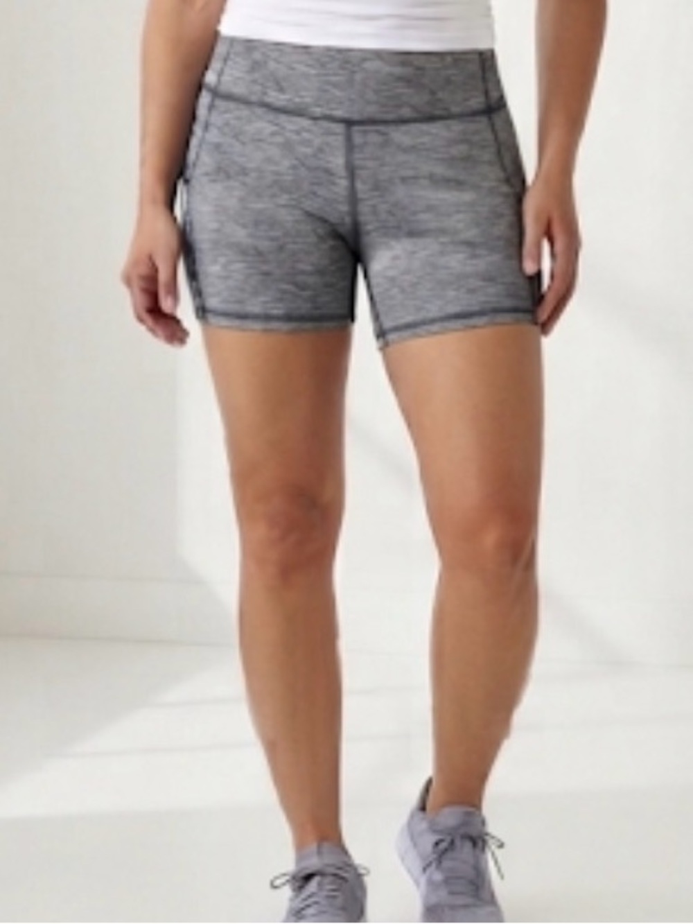 Duluth Trading Co Gray Heather Bike Shorts